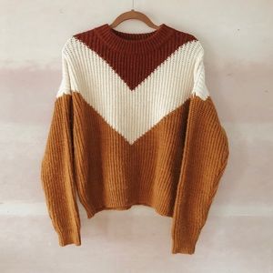 Chevron knit sweater